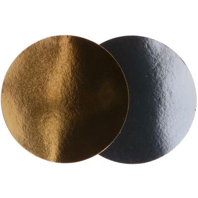 Set 3 bases pasteles redonda plata/oro 20 cm 1 mm