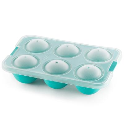 Molde 6 cubitos esfera XL con tapa