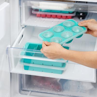 Molde 6 cubitos esfera XL con tapa