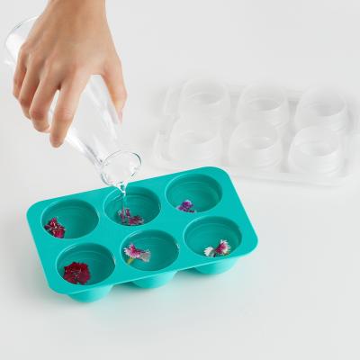 Molde 6 cubitos esfera XL con tapa