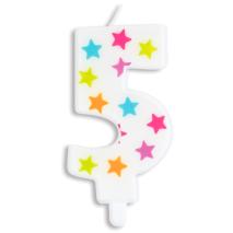 Espelma aniversari Stars nmero 5