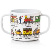 Taza infantil con dos asas Trenes