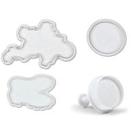 Set 3 talladors fondant amb expulsor Futbol