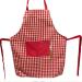 Delantal antimanchas Lino Squares rojo