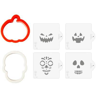 Set 2 cortadores galletas y 4 plantillas Halloween