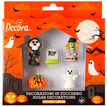 Set 5 decoraciones de az�car 3D Halloween