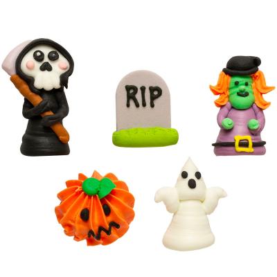 Set 5 decoraciones de azcar 3D Halloween