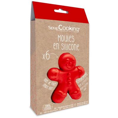 Set 6 moldes silicona Gingerbread 10 cm