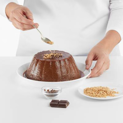 Molde flan silicona con plato 24 cm