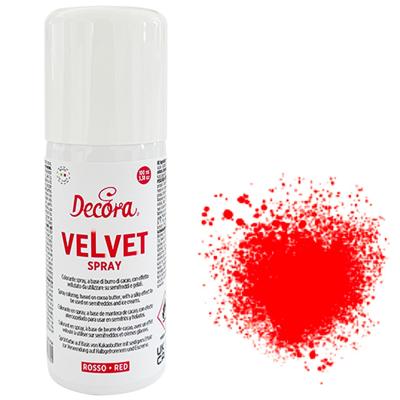 Spray alimentario efecto terciopelo 100 ml rojo