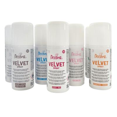 Spray alimentario efecto terciopelo 100 ml rojo