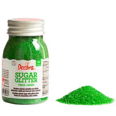 Decoracin azcar brillante 100 g verde