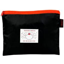 Impermeable plegable reflectante Negro