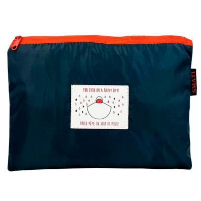 Impermeable plegable reflectante Azul marino