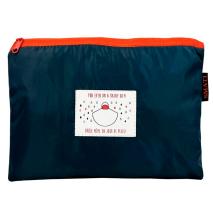 Impermeable plegable reflectante Azul marino