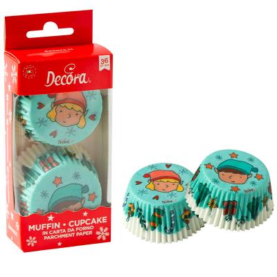Papel cupcakes x36 Elfos