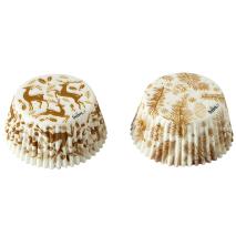Papel cupcakes x36 Elegante Xmas