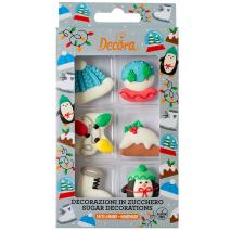 Set 6 decoracions de sucre White Xmas