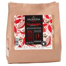 Cobertura xocolata negra Valrhona Guanaja 70% 1 kg