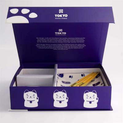 Set regalo sushi Lucky Cat Kawaii Blue