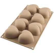 Molde corazones silicona Cuoricino x 8 cav
