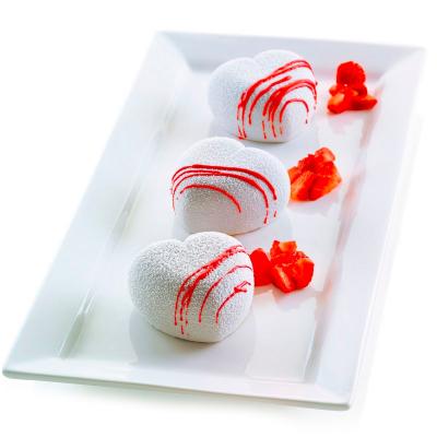 Molde corazones silicona Cuoricino x 8 cav