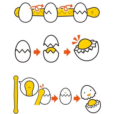 Decorador huevo duro Cara&Zig zag x2