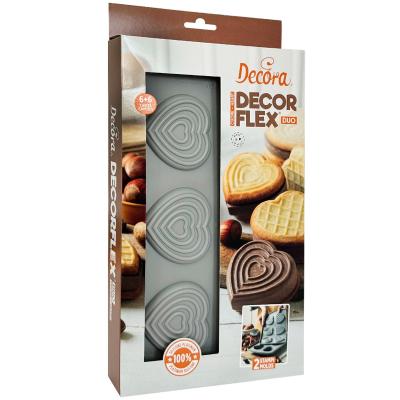 Set 2 Moldes silicona x2 Duo Coraz�n