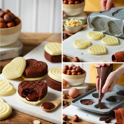 Set 2 Moldes silicona x2 Duo Coraz�n