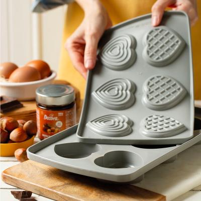 Set 2 Moldes silicona x2 Duo Coraz�n