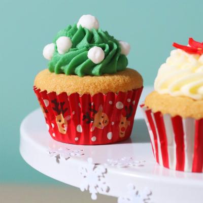 Papel mini cupcakes aluminio x60 Rudolph