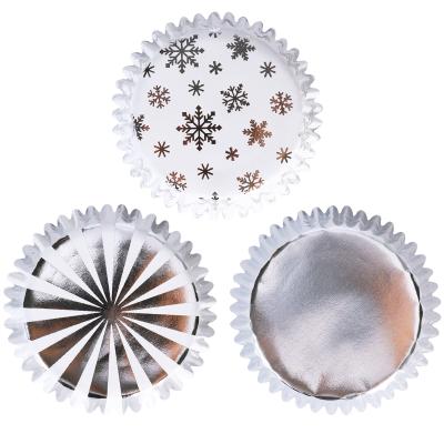 Papel cupcakes aluminio x100 Oro y plata
