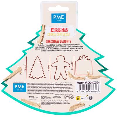 Set 3 cortadores galletas Delicious