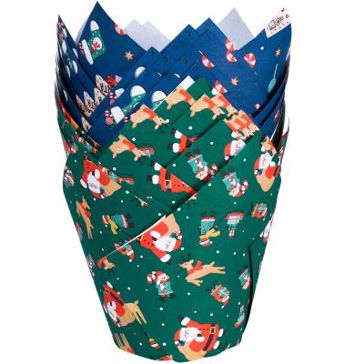 Papel muffins Tulipa x24 PME Taller Santa