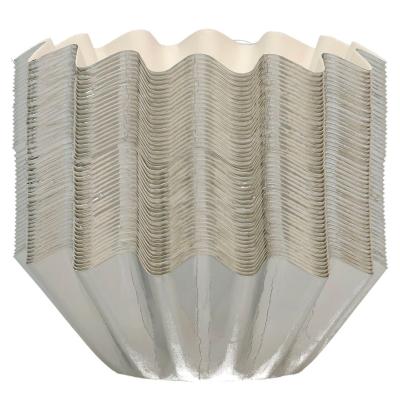 Papel cupcakes Bloom x48 metlico plata