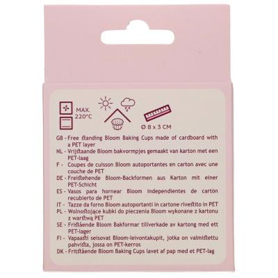 Papel cupcakes Bloom x48 metlico plata