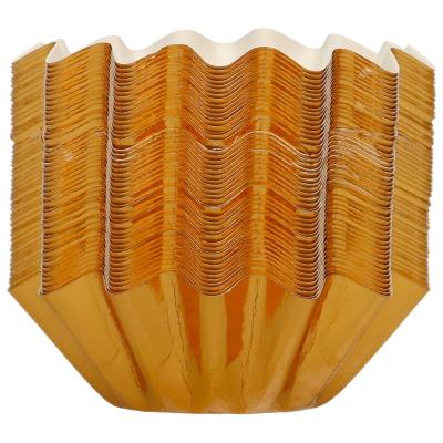 Papel cupcakes Bloom x48 metlico oro