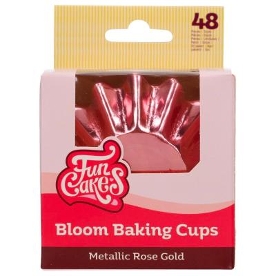 Papel cupcakes Bloom x48 metlico oro rosa