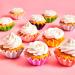 Papel cupcakes Bloom x48 pastel rosa