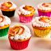 Papel cupcakes x48 metlico rosa
