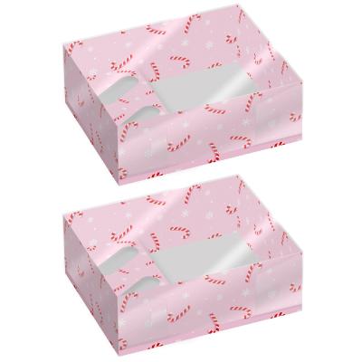 Set 2 cajas tarta y cupcakes Candy Canes