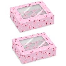 Juego 2 cajas para 6 cupcakes Candy Cane