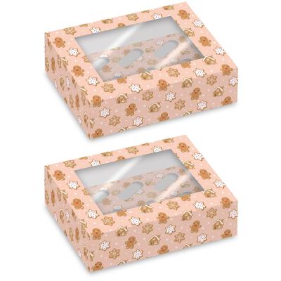 Juego 2 cajas para 6 cupcakes Gingerbread