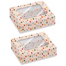 Juego 2 cajas para 6 cupcakes Luces Navidad