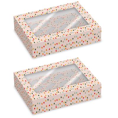Set 2 cajas para 12 cupcakes Luces Navidad