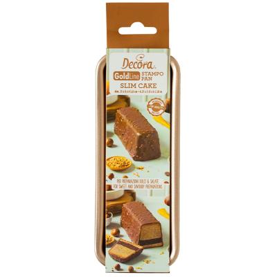 Molde plumcake antiadherente Slim oro 21x8x5,8 cm