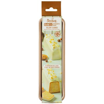 Molde plumcake antiadherente Slim oro 26x8x5,8 cm