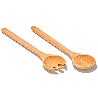 Juego 2 cubiertos servir ensalada madera Oxo