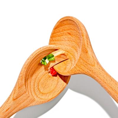Juego 2 cubiertos servir ensalada madera Oxo