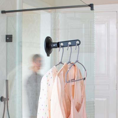 Gancho colgador para ropa ventosa negro